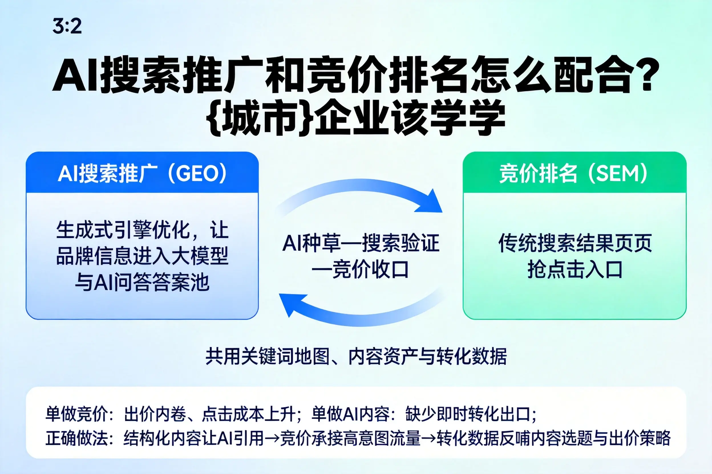 AI搜索推广和竞价排名怎么配合？菏泽企业该学学