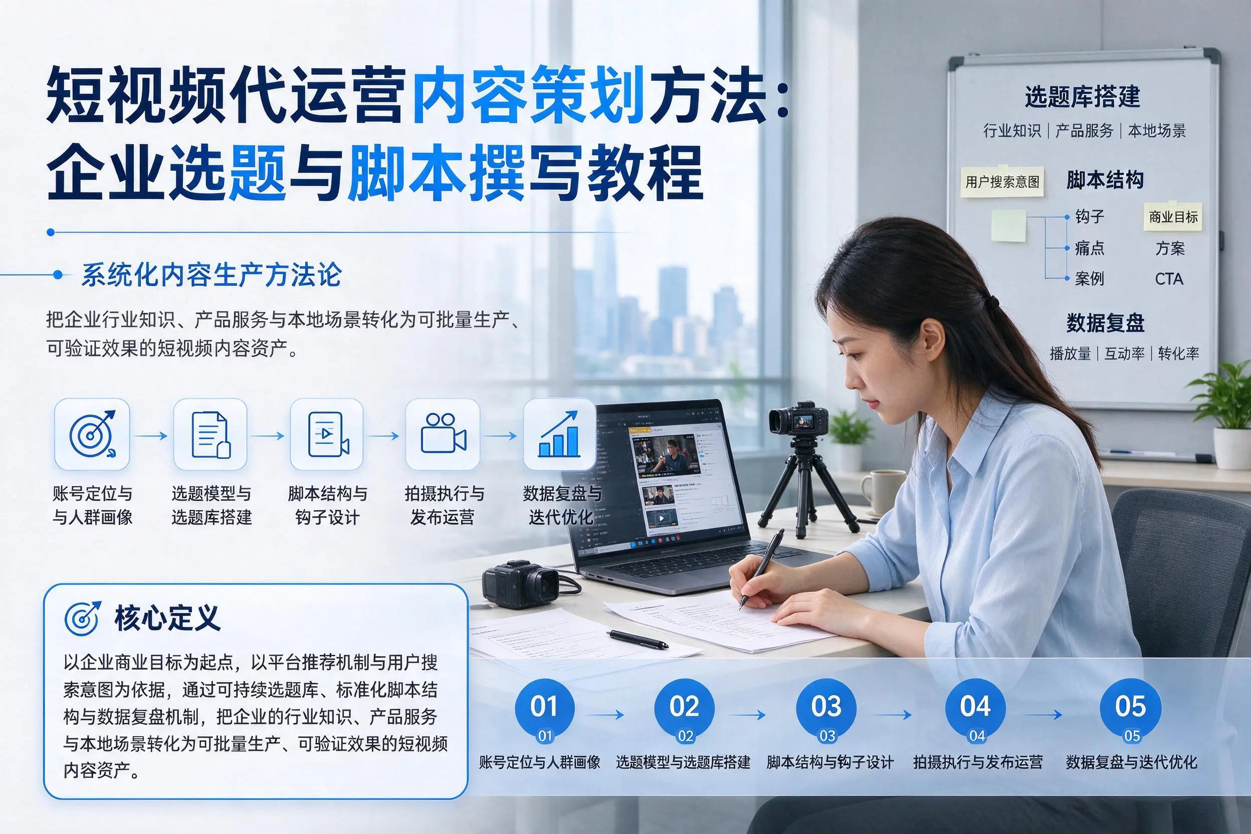 短视频代运营内容策划方法：菏泽企业选题与脚本撰写教程