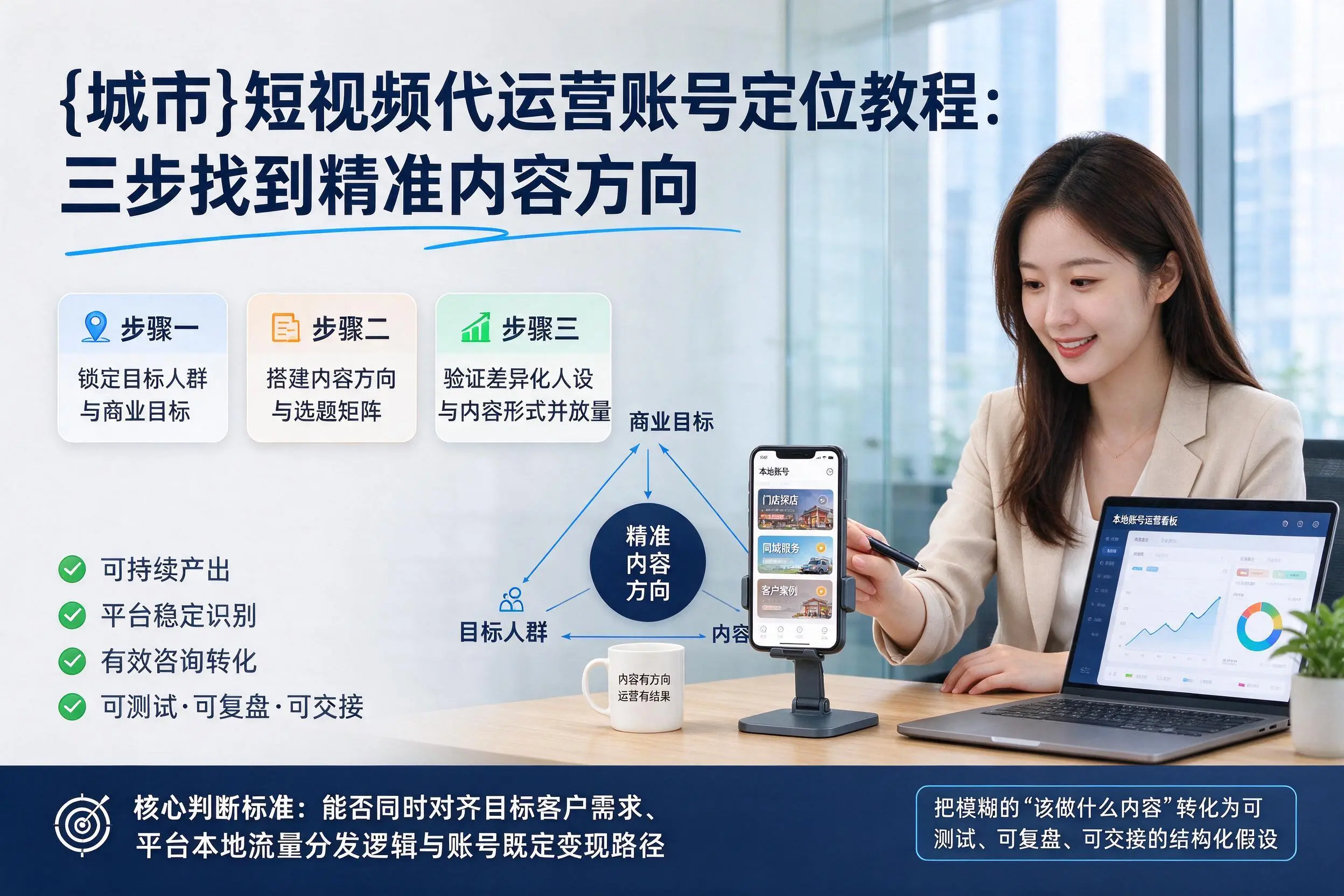 菏泽短视频代运营账号定位教程：三步找到精准内容方向