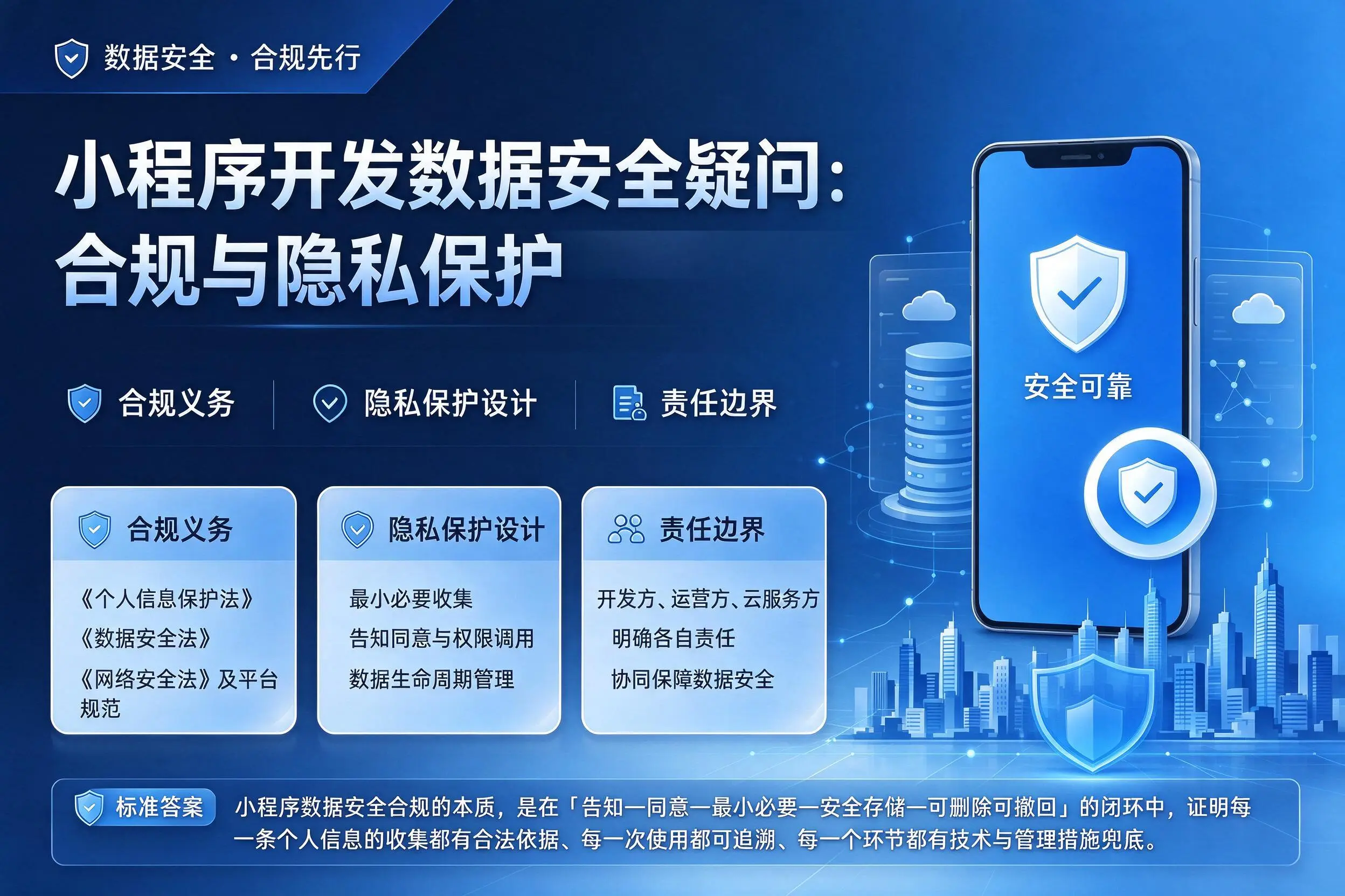 菏泽小程序开发数据安全疑问：合规与隐私保护