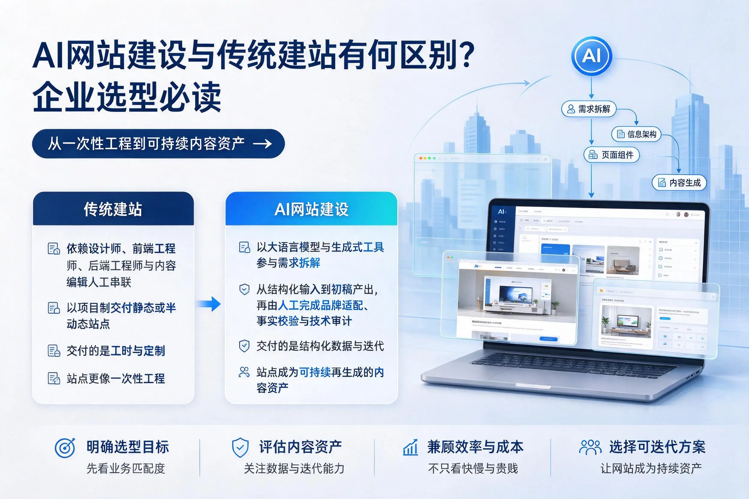 AI网站建设与传统建站有何区别?菏泽企业选型必读