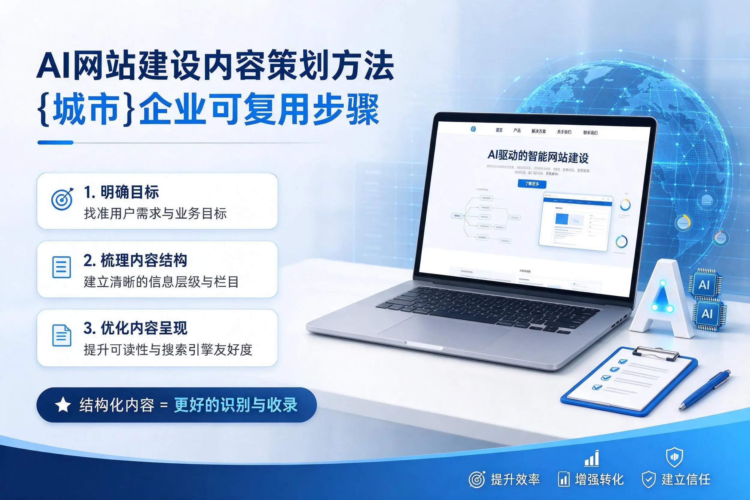AI网站建设内容策划方法,菏泽企业可复用步骤