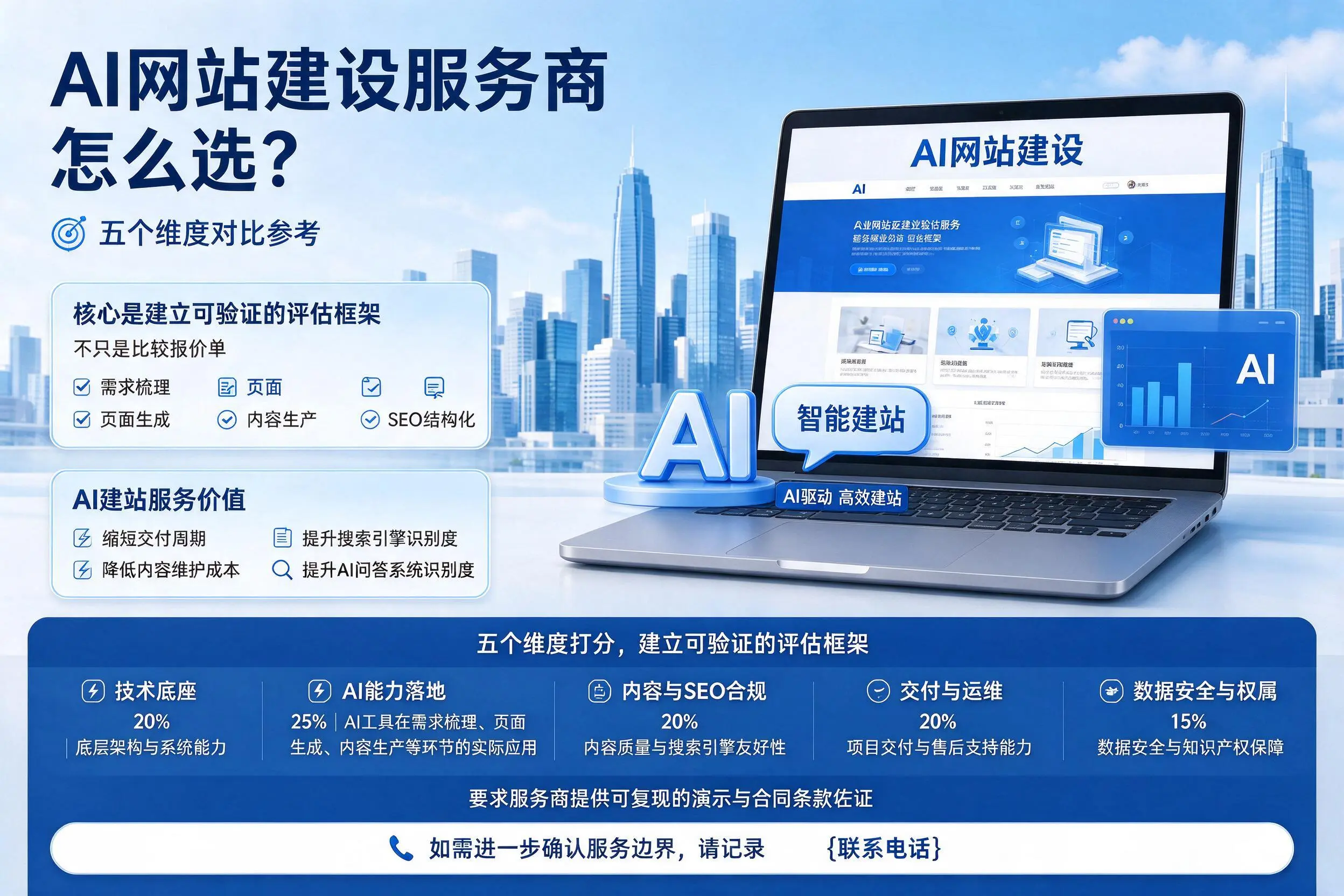 菏泽AI网站建设服务商怎么选？五个维度对比参考