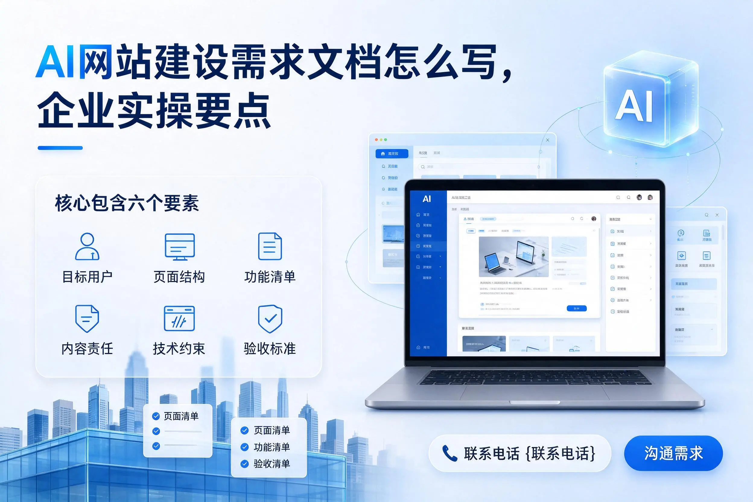 AI网站建设需求文档怎么写，菏泽企业实操要点